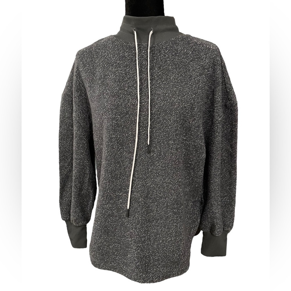 VARLEY Sullivan Sweatshirt in Charcoal Marled Knit XS